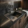 Pure.Sink Luxion Gun metal sink 51x50 cm Tapwing with tap hole PLX5150T-61